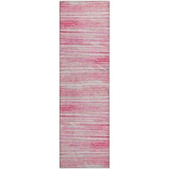 Premium Machine Washable Mayfield AMF896 Pink 2'3" x 7'6" Runner Rug