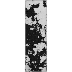 Premium Machine Washable Mayfield AMF897 Black 2'3" x 7'6" Runner Rug