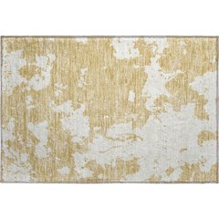 Premium Machine Washable Mayfield AMF897 Gold 1'8" x 2'6" Rug
