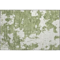 Premium Machine Washable Mayfield AMF897 Green 1'8" x 2'6" Rug