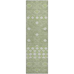 Premium Machine Washable Mayfield AMF898 Aloe 2'3" x 7'6" Runner Rug