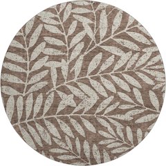 Premium Machine Washable Mayfield AMF899 Brown 8' x 8' Round Rug