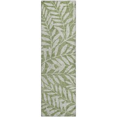 Premium Machine Washable Mayfield AMF899 Green 2'3" x 7'6" Runner Rug