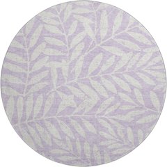 Premium Machine Washable Mayfield AMF899 Lavender 8' x 8' Round Rug