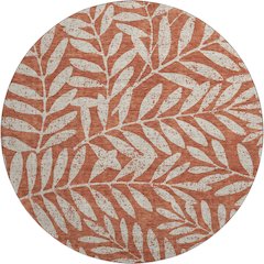Premium Machine Washable Mayfield AMF899 Paprika 8' x 8' Round Rug