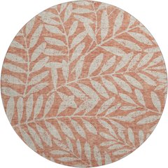 Premium Machine Washable Mayfield AMF899 Salmon 8' x 8' Round Rug