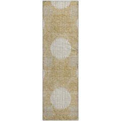 Premium Machine Washable Mayfield AMF900 Gold 2'3" x 7'6" Runner Rug