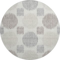 Premium Machine Washable Mayfield AMF900 Ivory 8' x 8' Round Rug