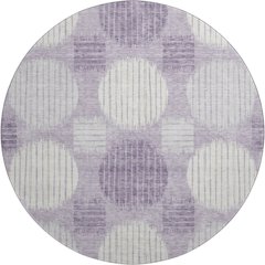 Premium Machine Washable Mayfield AMF900 Purple 8' x 8' Round Rug