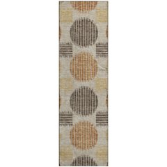 Premium Machine Washable Mayfield AMF900 Tan 2'3" x 7'6" Runner Rug