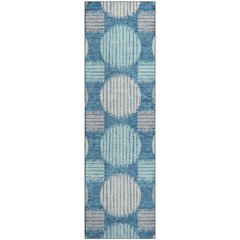 Premium Machine Washable Mayfield AMF900 Teal 2'3" x 7'6" Runner Rug