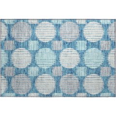Premium Machine Washable Mayfield AMF900 Teal 1'8" x 2'6" Rug