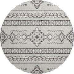 Premium Machine Washable Mayfield AMF901 Beige 8' x 8' Round Rug