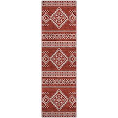 Premium Machine Washable Mayfield AMF901 Red 2'3" x 7'6" Runner Rug