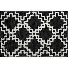 Premium Machine Washable Mayfield AMF902 Black 1'8" x 2'6" Rug
