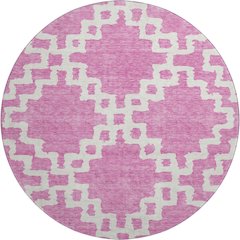 Premium Machine Washable Mayfield AMF902 Blush 8' x 8' Round Rug