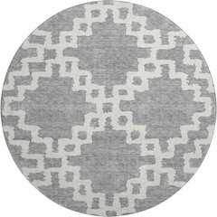 Premium Machine Washable Mayfield AMF902 Gray 8' x 8' Round Rug