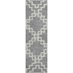Premium Machine Washable Mayfield AMF902 Gray 2'3" x 7'6" Runner Rug