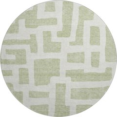 Premium Machine Washable Mayfield AMF903 Aloe 8' x 8' Round Rug