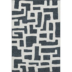 Premium Machine Washable Mayfield AMF903 Black 2'6" x 3'10" Rug