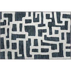 Premium Machine Washable Mayfield AMF903 Black 1'8" x 2'6" Rug