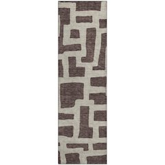 Premium Machine Washable Mayfield AMF903 Fudge 2'3" x 7'6" Runner Rug
