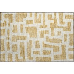 Premium Machine Washable Mayfield AMF903 Gold 1'8" x 2'6" Rug