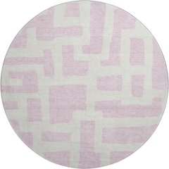 Premium Machine Washable Mayfield AMF903 Pink 8' x 8' Round Rug