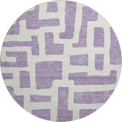 Premium Machine Washable Mayfield AMF903 Purple 8' x 8' Round Rug