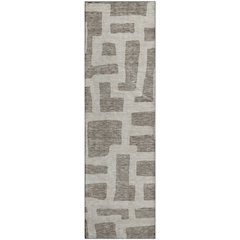 Premium Machine Washable Mayfield AMF903 Taupe 2'3" x 7'6" Runner Rug