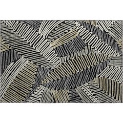 Premium Machine Washable Mayfield AMF904 Black 1'8" x 2'6" Rug