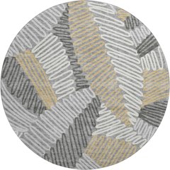 Premium Machine Washable Mayfield AMF904 Gray 8' x 8' Round Rug