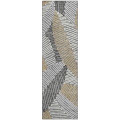 Premium Machine Washable Mayfield AMF904 Gray 2'3" x 7'6" Runner Rug