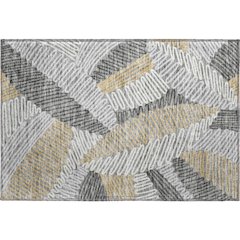Premium Machine Washable Mayfield AMF904 Gray 1'8" x 2'6" Rug