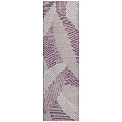 Premium Machine Washable Mayfield AMF904 Lavender 2'3" x 7'6" Runner Rug