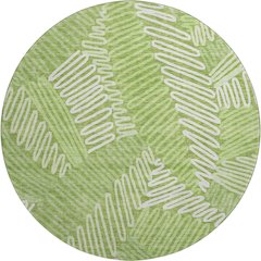 Premium Machine Washable Mayfield AMF904 Lime 8' x 8' Round Rug