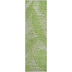 Premium Machine Washable Mayfield AMF904 Lime 2'3" x 7'6" Runner Rug