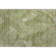 Premium Machine Washable Mayfield AMF904 Olive 1'8" x 2'6" Rug