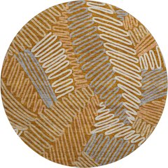 Premium Machine Washable Mayfield AMF904 Paprika 8' x 8' Round Rug