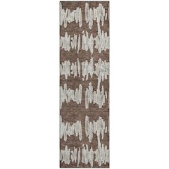 Premium Machine Washable Mayfield AMF905 Brown 2'3" x 7'6" Runner Rug