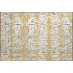 Premium Machine Washable Mayfield AMF905 Gold 1'8" x 2'6" Rug