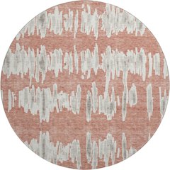 Premium Machine Washable Mayfield AMF905 Salmon 8' x 8' Round Rug
