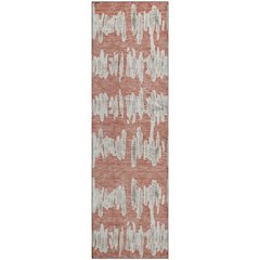 Premium Machine Washable Mayfield AMF905 Salmon 2'3" x 7'6" Runner Rug