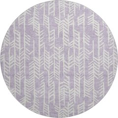 Premium Machine Washable Mayfield AMF906 Lavender 8' x 8' Round Rug