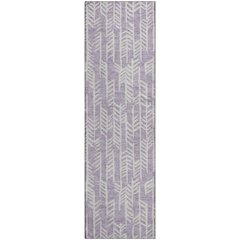Premium Machine Washable Mayfield AMF906 Lavender 2'3" x 7'6" Runner Rug