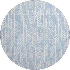 Premium Machine Washable Mayfield AMF906 Sky 8' x 8' Round Rug
