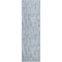 Premium Machine Washable Mayfield AMF906 Sky 2'3" x 7'6" Runner Rug