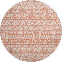 Premium Machine Washable Mayfield AMF907 Coral 8' x 8' Round Rug