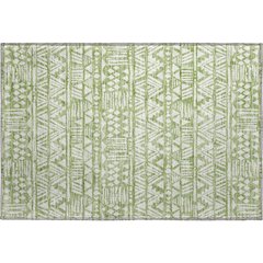 Premium Machine Washable Mayfield AMF907 Green 1'8" x 2'6" Rug