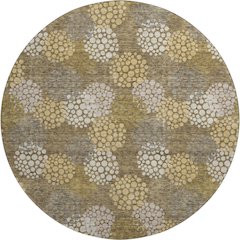 Premium Machine Washable Mayfield AMF908 Brown 8' x 8' Round Rug